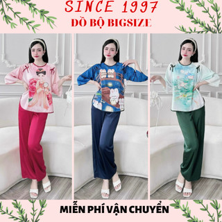 BÀ BA - Đồ lam đi chùa bigsize Bộ đi lễ chùa Lụa Xước cao cấp xinh xắn