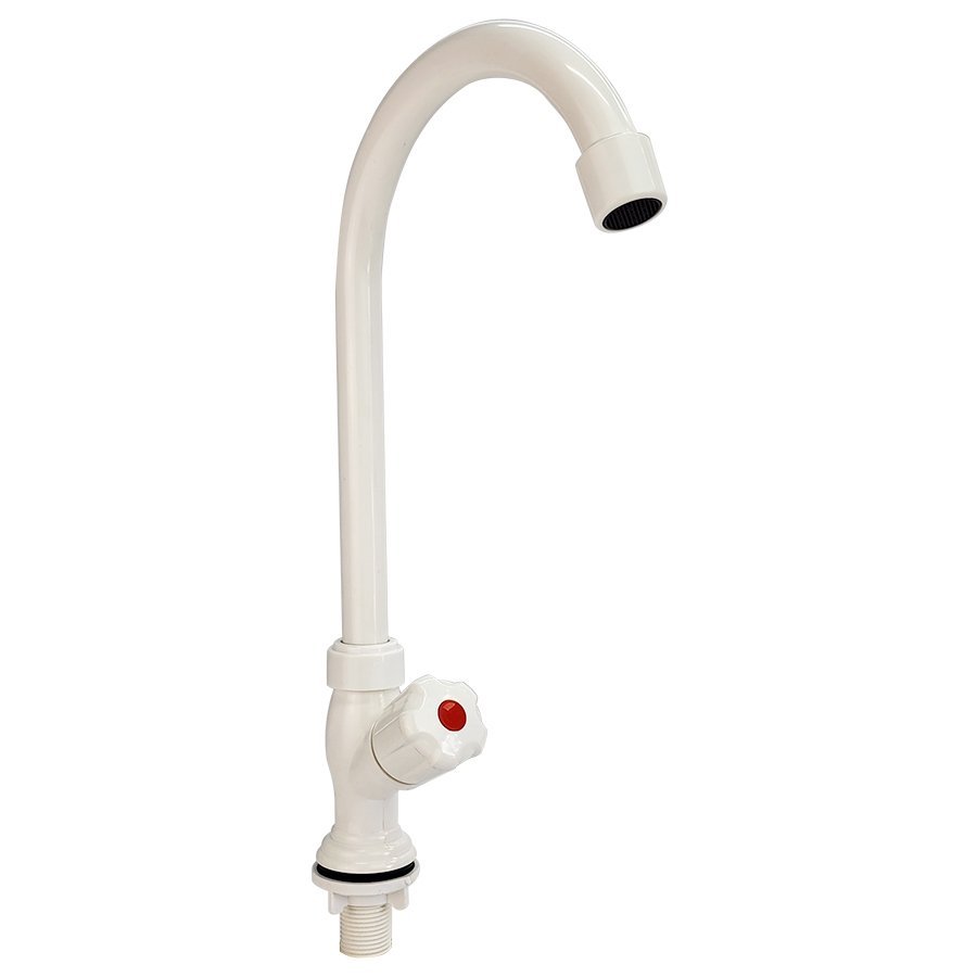 Vòi rửa chén lạnh nhựa PVC trắng Eurolife EL-VCN08 (Trắng)