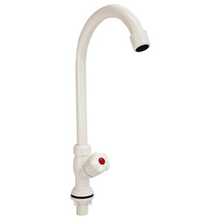 Vòi rửa chén lạnh nhựa pvc trắng eurolife el-vcn08
