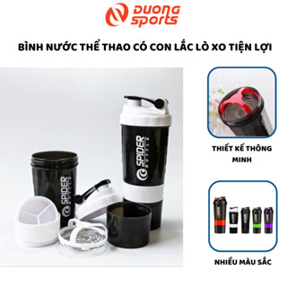 Bình Nước Thể Thao Tập Gym DUONG SPORT Có Con Lắc Lò Xo Tiện Lợi 3 Ngăn 500ml