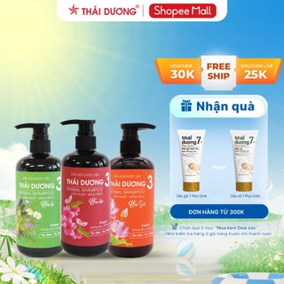 Dầu gội thảo dược Thái Dương 3 - Chai 200ml, 500ml dành cho tóc gàu ngứa - Sao Thái Dương