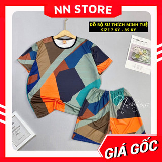 Đồ bộ  thun phối màu  từ 7kg đến 75kg vải thun mềm mịn mát in hình dễ thương cho bé trai bé gái DBRBD