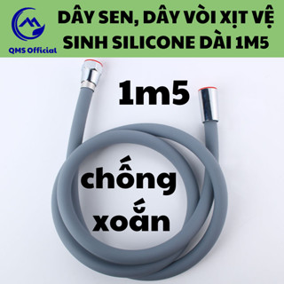 Dây vòi hoa sen, dây vòi xịt vệ sinh chất liệu silicone mềm chống xoắn, chịu nhiệt tốt siêu bền dài 1m5