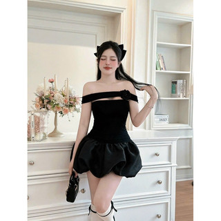 Đầm suông tùng bí trễ vai kèm tag hoa (kèm ảnh thật ở cuối)