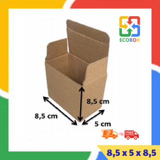 ECOBOX - 8,5x5x8,5 COMBO 100 Hộp Carton Nắp Gài, Nắp Cài Đóng Hàng