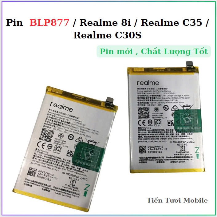 Pin BLP877 / Realme 8i / Realme C35 / Realme C30S,mới
