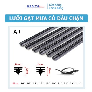 Lưỡi gạt mưa có chốt chặn cho xe ô tô - Phủ Nano tăng độ bền cho lưỡi. Bản rộng 6mm - 8mm - Thay được cho gạt xương sắt