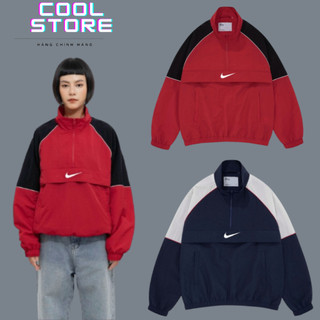 Áo khoác dù NIKE cổ đứng chuẩn fomr phối nữa khóa kéo siêu xịn xò . mẫu mới nhất , 2 lớp dày dặn tag mác đầy đủ COOL Q1