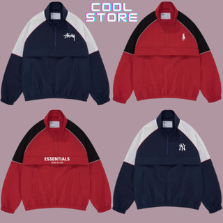 Áo khoác dù cổ đứng ESSENTIALS , MLB, NIKE , STUSSY.... chuẩn fomr phối nữa khóa kéo siêu xịn xò tag mác đầy đủ COOL Q1