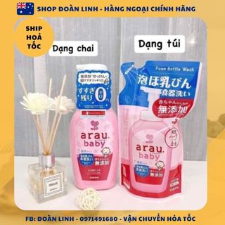 Nước rửa bình sữa arau baby nhật bản, hàng chuẩn, date xa, nước rửa bình sữa arau baby nhật chai 500ml/túi 450ml