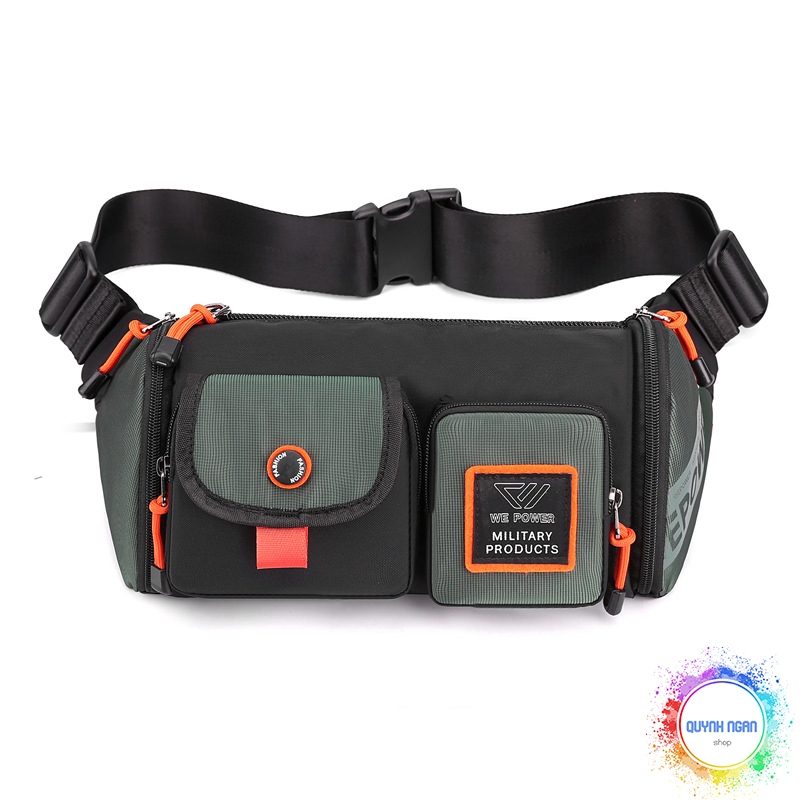 Túi bao tử nam We power phối màu chất vải chống trượt nước bền đẹp nhiều ngăn tiện dụng