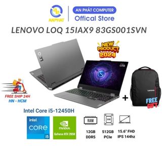 Laptop Lenovo LOQ 15IAX9 83GS001SVN (Core i5-12450H & RTX 2050 4GB)