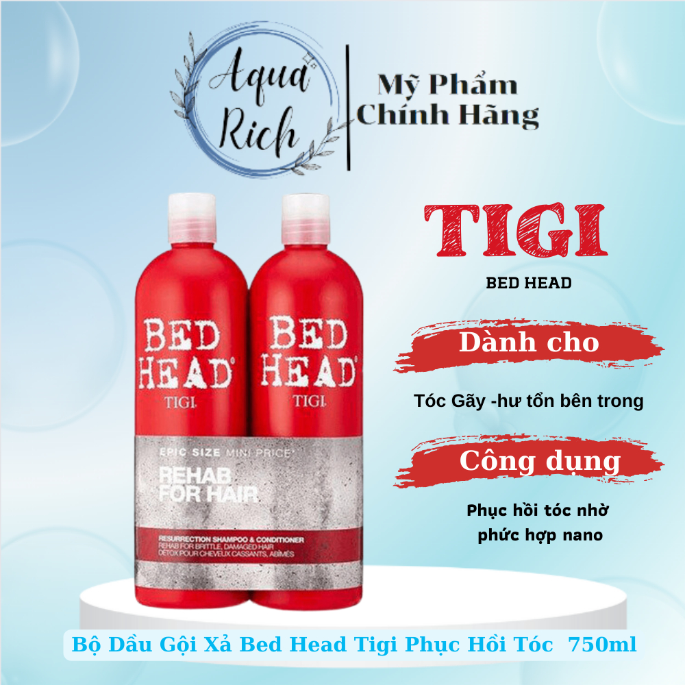 Cặp Gội Xã TIGI đỏ 750ml x 2