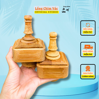 Nậm vuông lồng chim chào mào, nậm lồng vuông tre cao cấp