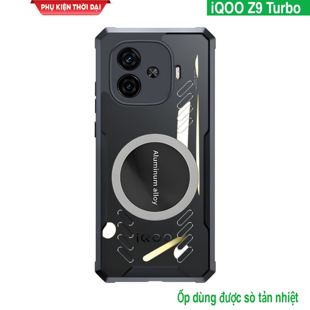 Ốp lưng IQOO Z9 Turbo / Z9 / Z9 Turbo+ lưng trong viền màu chống sốc thoát khí tản nhiệt