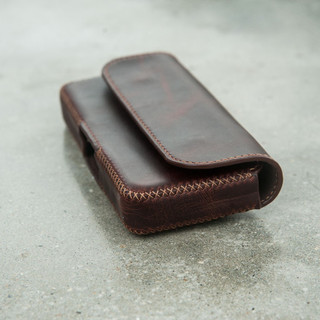 Bao điện thoại cho 2 máy - Bao da đeo hông handmade thủ công - Da thật nhập khẩu - DA SÁP