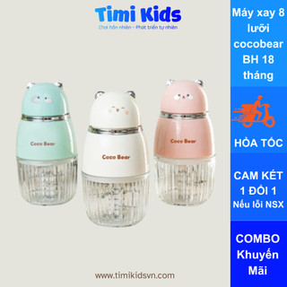 Máy xay 8 lưỡi cocobear xay đồ ăn dặm cho bé máy xay thịt cháo rau củ quả cho bé ăn dặm timi kids