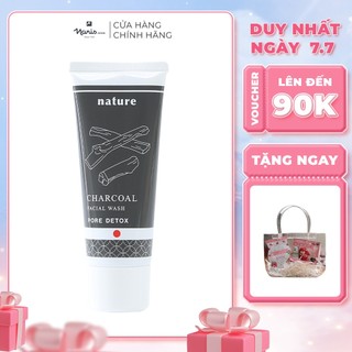 Sữa Rửa Mặt se khít lỗ chân lông Naris Nature Charcoal 100g