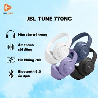 Tai nghe bass mạnh JBL Tune 770NC - Pin khủng 70h / Bluetooth đời mới 5.3