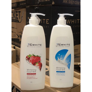 Sữa Tắm NuWhite Whitening Goat Milk Strawberry 1200ml