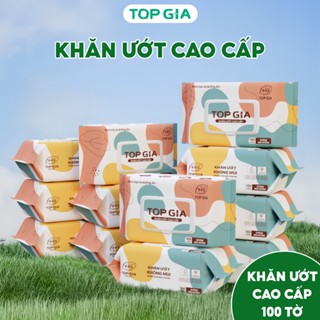 [LIVE] Khăn ướt cao cấp Topgia 80 tờ và 100 tờ mềm mại, không mùi không parabens dành cho em bé