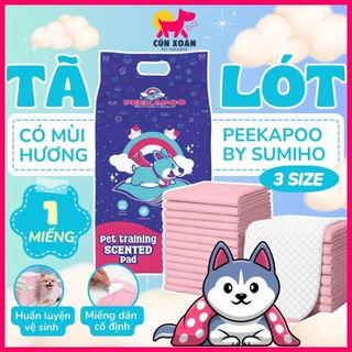 1 miếng tã lót trải sàn cho chó Peekapoo (có mùi hương hỗ trợ khử mùi, kháng khuẩn)