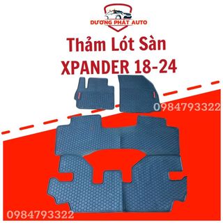 Thảm lót sàn cao su xe Mitsubishi Xpander / xpander cross 2018- 2024 loại đúc dày, 3 hàng ghế dễ vệ sinh
