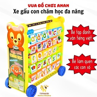 Bộ Học Chữ Và Số Đa Năng Gấu Con Chăm Học Sato Hàng Việt Nam ( Có Bánh Xe Kéo)