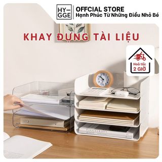 Khay đựng tài liệu văn phòng giấy a4 đa năng có thể xếp chồng tiết kiệm không gian hygge