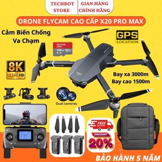 Flycam X20 Pro Max định vị GPS cao cấp Camera 6K UHD Drone có Gimbal chống rung 3 trục Pin 11.1v 4500mAh