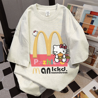 Áo phông tay lỡ HELLO KITTY EFG Form rộng UNISEX nam - nữ