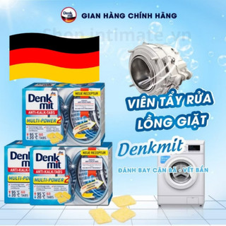 Viên tẩy lồng máy giặt Denkmit vệ sinh làm sạch lồng đứng cửa ngang hộp 60 viên chính hãng Đức
