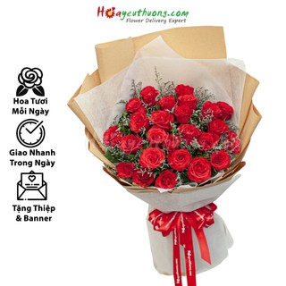 Bó hoa hồng đỏ "All of love" 8524 Hoa Yêu Thương - Hoa tươi quà tặng chúc mừng, hoa sinh nhật