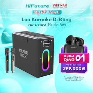 Loa Karaoke di động Hifuture Music Box 100W TWS LED RGB | Bluetooth 5.3 | Pin 12000mAh | Chính hãng - Bảo hành 12 tháng