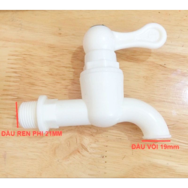 Vòi nước nhựa răng - 21- 27ly...