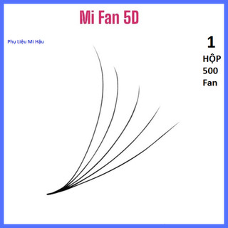 Mi Fan 5D Hộp 500 Fan_Mi Fan Xưỡng 0.07_Lông Mi Volume 5D Fan Xưỡng Đẹp,Mi Đen,Siêu Mềm, Bắt Keo Cực Tốt_Phụ Liệu Mi Hậu