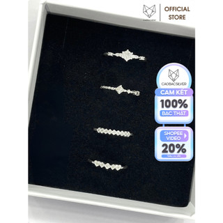 Nhẫn Bạc Ta Chính hãng CaoBac Silver Nhiều Mẫu Tính Tế Nhẹ Nhàng Nữ Tính