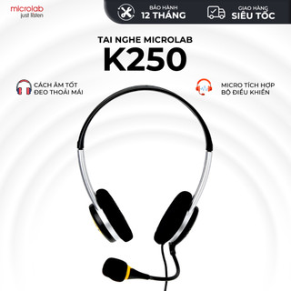 Tai Nghe Microlab K250 Có Micro Đàm Thoại - Hàng Chính Hãng