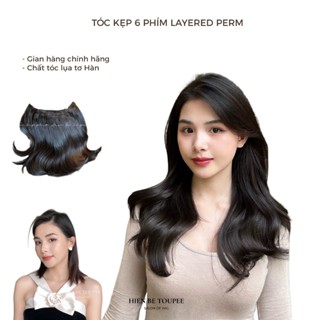 Tóc Kẹp 6 Phím HIEN BE TOUPEE Layered Perm 32cm New 2024 Sợi Tơ Hàn Phủ Protein