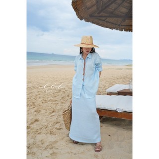 Chân váy suông linen tưng premium_Cói Design