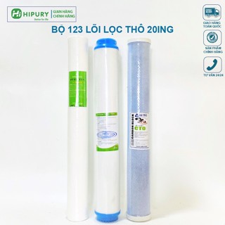  Lõi lọc thô PP đầu nguồn 20inch số 123 dùng cho cốc lọc 20 inch xanh hoặc trong 