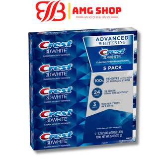  Kem đánh răng Crest 3D White Advanced Triple Whitening 147Gram làm trắng gấp 3 lần phiên bản cũ - 