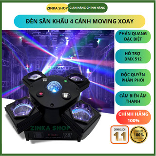 Đèn sân khấu 4 cánh moving xoay - đèn sân khấu chuyên nghiệp cảm ứng âm thanh dành cho sân khấu sự kiện phòng bar Z