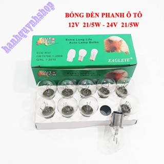 Hộp 10 Bóng Đèn Phanh Đèn Thắng Ô Tô Chân Cài 2 Tóc 12V hoặc 24V 21/5W