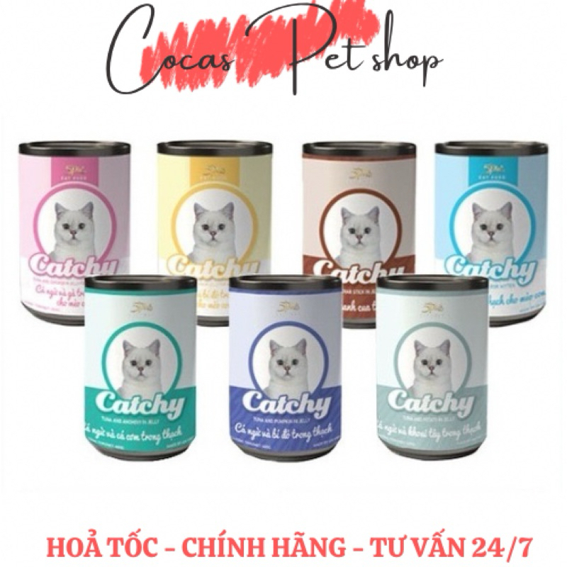 Pate Mèo Catchy Lon 400G - Pate Thạch cho mèo