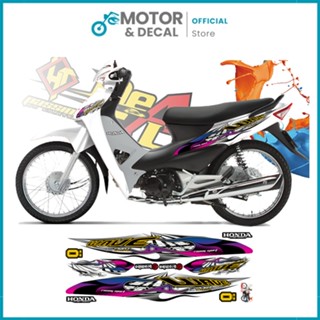  Tem xe Wave Alpha 100cc & 50cc mẫu lửa mới - Tem UV cao cấp nhiều lựa chọn màu - Motor & Decal 