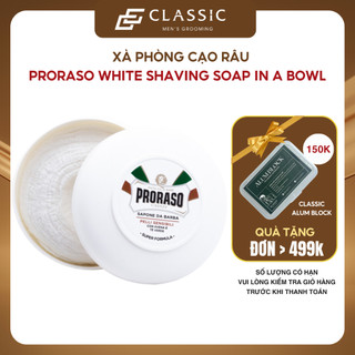 Kem cạo râu Proraso White Shaving Soap in a Bowl 150ml