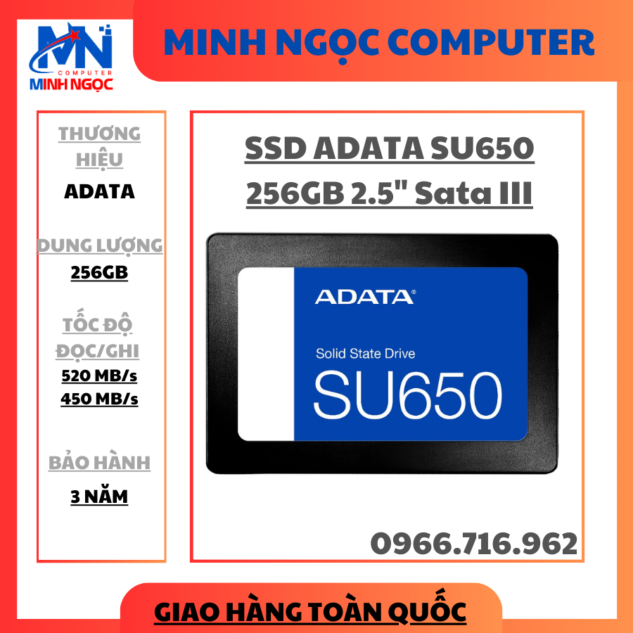 Ổ cứng SSD ADATA SU650 256GB 2.5" Sata III