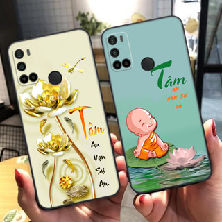 Ốp lưng Vsmart Joy 4 dẻo đen,viền đen thư pháp tâm an,chữ tâm,tài,lộc,phong thủy giá rẻ