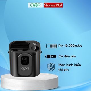 Quạt điều hòa mini kẹp thắt lưng OVIE WF2 pin sạc tích điện cho người làm việc ngoài trời, có đèn pin